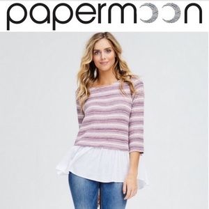 MUST GO, SALE ENDS 12/28 Papermoon Ruffle Hem Top